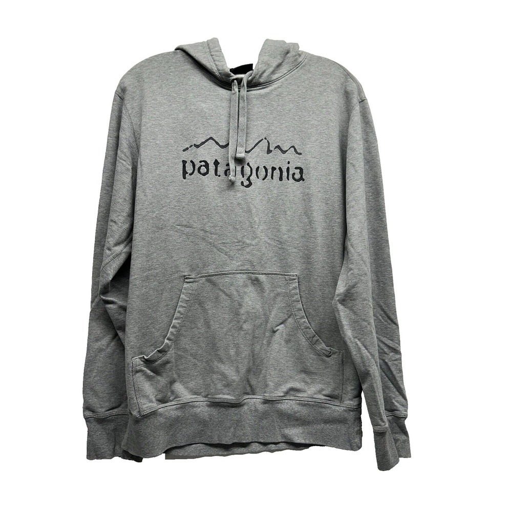 Patagonia Organic Cotton Men's Grey Hoodie Small Sweatshirt (A5)